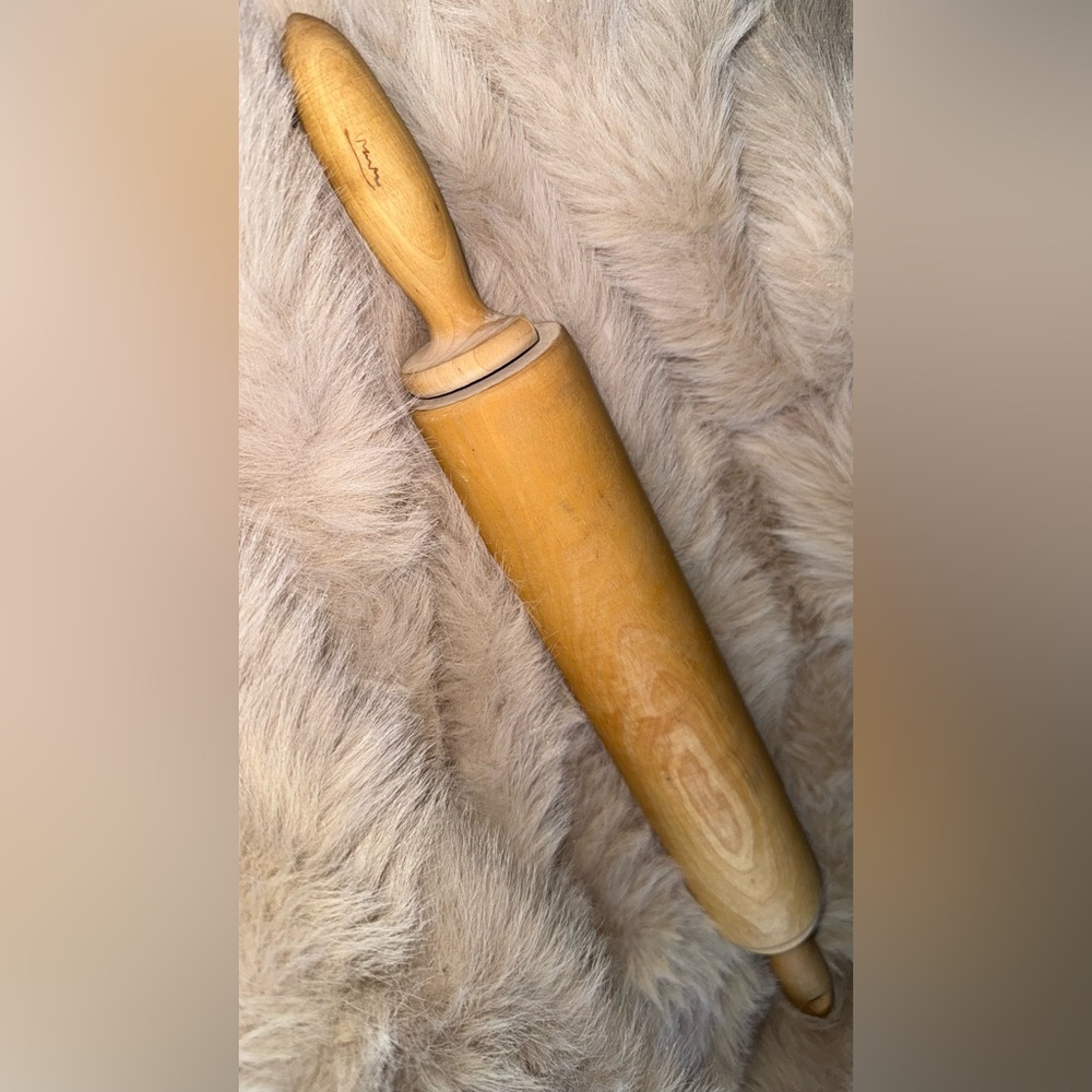 Primitive Vintage Wood Rolling Pin β Farmhouse Style Antique Rustic Kitchen Tool - Picture 3 of 10